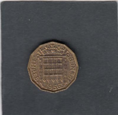 Beschrijving: 3 Pence ELIZABETH II